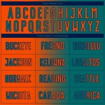 Custom Teal Orange-Navy Sublimation Gradient Fashion Soccer Uniform Jersey