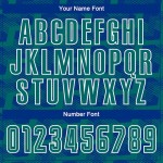 Custom Royal Teal-White Line Sublimation Soccer Uniform Jersey