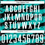 Custom Black White-Aqua Splash Sublimation Soccer Uniform Jersey