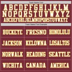 Custom Burgundy Gold-White Mesh Authentic Football Jersey