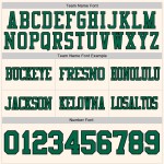 Custom Cream Kelly Green-Black Mesh Authentic Football Jersey