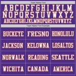 Custom Purple Orange-White Mesh Authentic Throwback Football Jersey