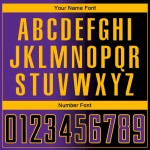 Custom Black Purple-Gold Sublimation Gradient Fashion Soccer Uniform Jersey