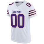 Custom White Purple-Gold Mesh Authentic Football Jersey Custom White Purple-Gold Mesh Authentic Football Jersey