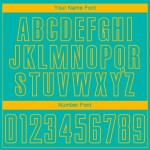 Custom Aqua Gold Sublimation Soccer Uniform Jersey