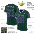 Custom Green Purple-Gray Mesh Authentic Throwback Football Jersey Custom Green Purple-Gray Mesh Authentic Throwback Football Jersey