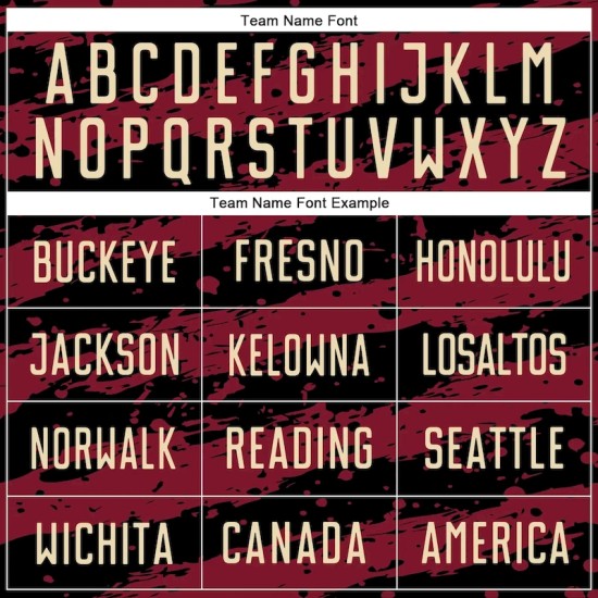 Custom Black Cream-Crimson Splash Sublimation Soccer Uniform Jersey Custom Black Cream-Crimson Splash Sublimation Soccer Uniform Jersey