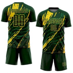 Custom Green Yellow Sublimation Soccer Uniform Jersey Custom Green Yellow Sublimation Soccer Uniform Jersey