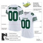 Custom White Grass Green-Black Mesh Authentic Football Jersey Custom White Grass Green-Black Mesh Authentic Football Jersey