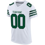 Custom White Grass Green-Black Mesh Authentic Football Jersey Custom White Grass Green-Black Mesh Authentic Football Jersey