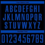 Custom Black Thunder Blue Sublimation Soccer Uniform Jersey