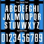 Custom Black White-Powder Blue Line Sublimation Soccer Uniform Jersey