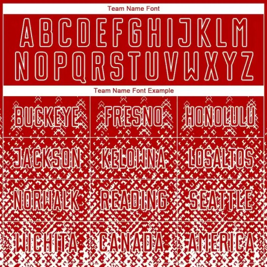 Custom Red White Geometric Shape Sublimation Soccer Uniform Jersey Custom Red White Geometric Shape Sublimation Soccer Uniform Jersey