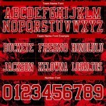 Custom Black Red-White 3D Pattern Halloween Skull Mesh Authentic Football Jersey