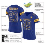 Custom Royal Royal-Gold Mesh Authentic Football Jersey Custom Royal Royal-Gold Mesh Authentic Football Jersey