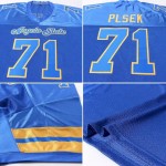 Custom Royal Royal-Gold Mesh Authentic Football Jersey Custom Royal Royal-Gold Mesh Authentic Football Jersey