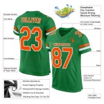 Custom Grass Green Orange-White Mesh Authentic Football Jersey Custom Grass Green Orange-White Mesh Authentic Football Jersey
